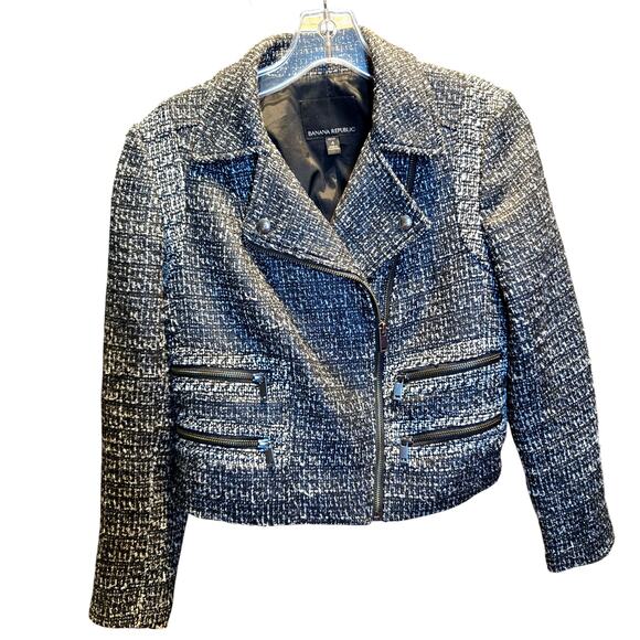 Bananna Republic 4 Petite Gray Women's Coat Jacket Size 4P PS SP Small - Picture 2 of 6